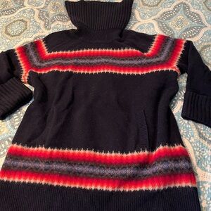 GAP Black and Red Turtleneck Sweater